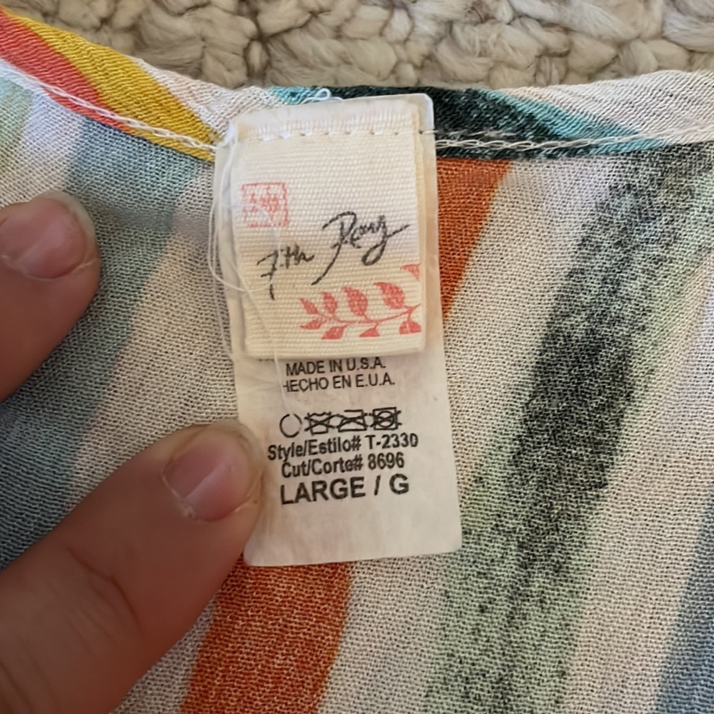 Striped Button-Front Blouse - Picture 2 of 4
